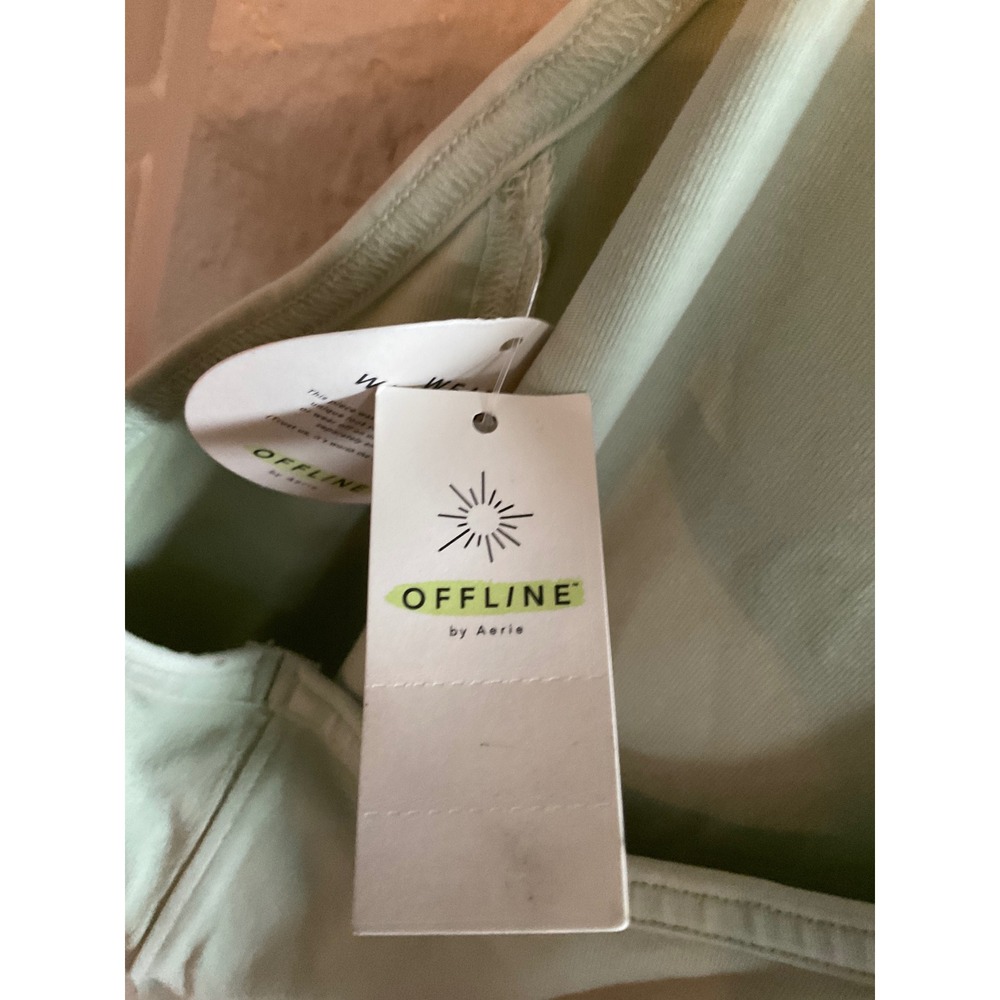Aerie OG Cotton Racerback Jumpsuit Light Green Small New With Tags - Picture 7 of 7